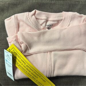 Carter's Light Pink Waffle Knit Baby Outfit